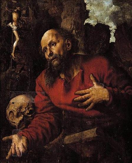 Jan van Hemessen St Jerome oil painting image